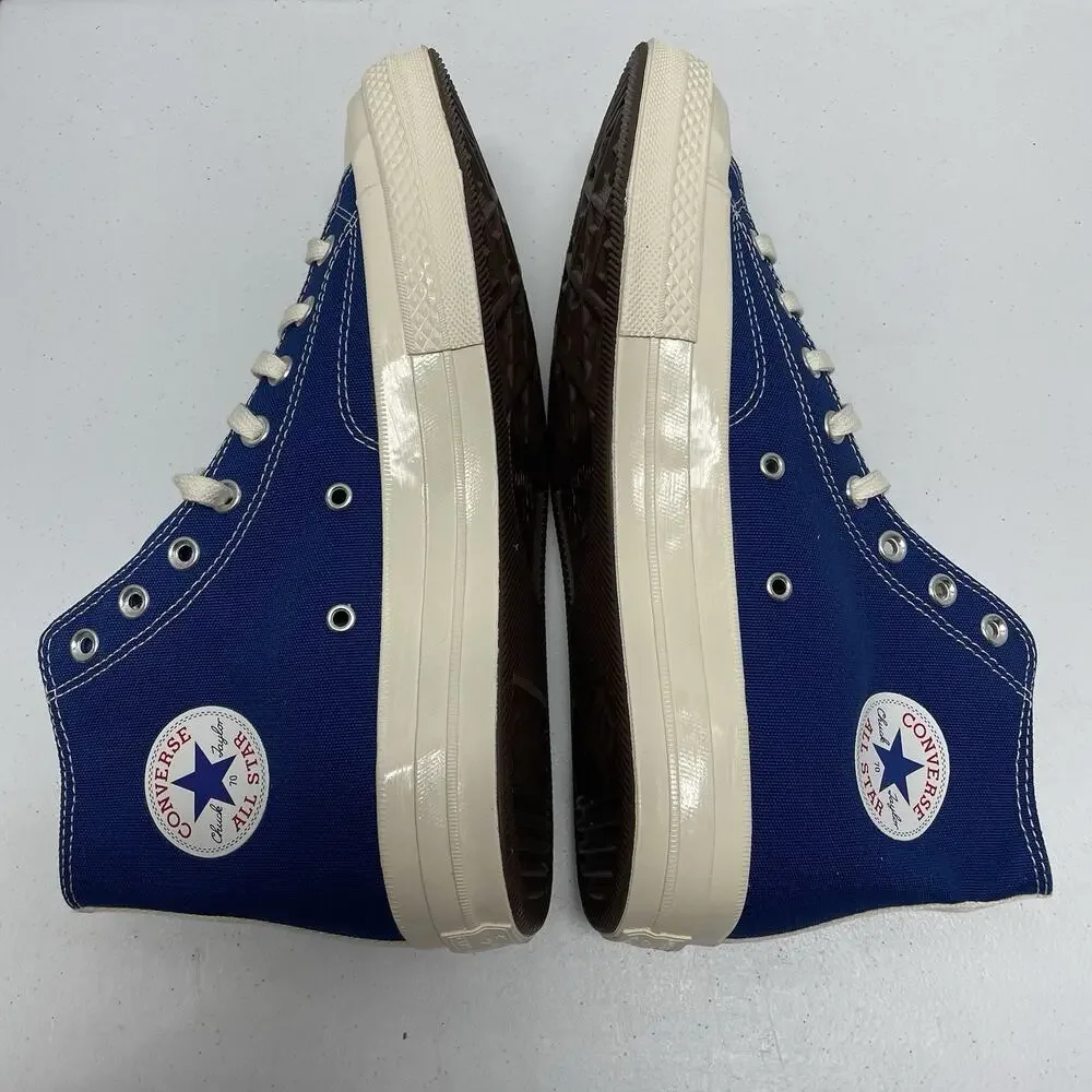 Converse Chuck 70 High Comme des Garçons PLAY Blue Quartz 171846C Size 11 CDG